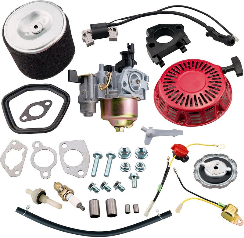 JJing Recoil Starter Carburetor Air Filter kit for Honda GX340 GX390 GX420 11Hp 13Hp 16Hp Harbor Freight Predator 420cc Champion 389cc 420cc 439cc Engine Power Equipment - Image 1